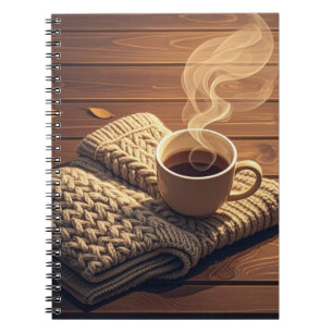 Cuaderno Manta caliente y bebida humeante