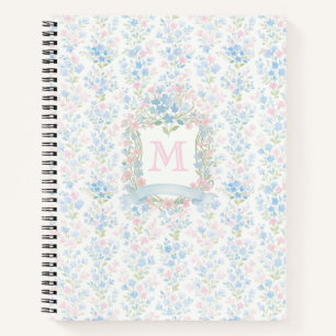 Cuaderno Manta de felpa con acuarela floral personalizada