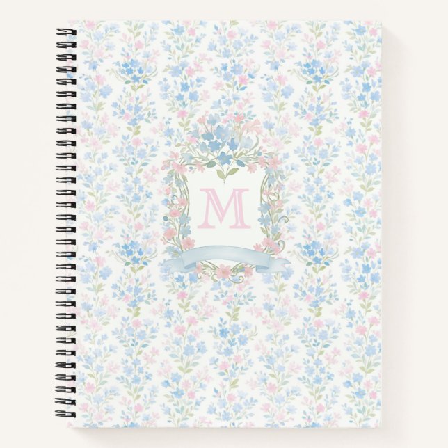 Cuaderno Manta de felpa con acuarela floral personalizada (Anverso)