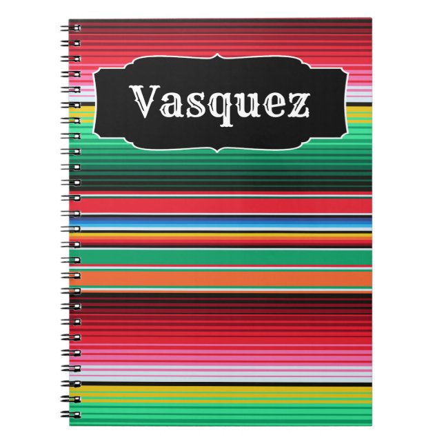 Cuaderno Manta mexicana de Serape del español de encargo (Frente)