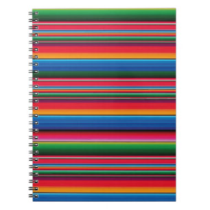 Cuaderno Manta tradicional mexicana roja Sarape Saltillo