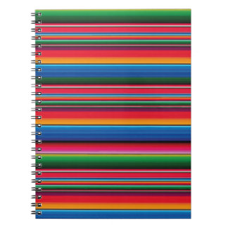 Cuaderno Manta tradicional mexicana roja Sarape Saltillo