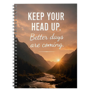 Cuaderno 🌤️ Mantén la Cabeza Alta Inspiración Diaria y Esp
