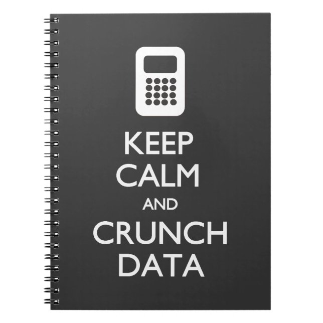 Cuaderno Mantén la calma Crunch Data Big Data (Frente)
