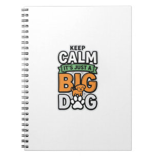 Cuaderno Mantén la calma Gran perro Diseño vectorial vintag