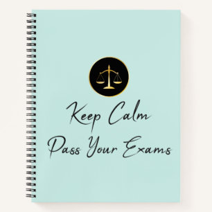 Cuaderno Mantén la calma. Pasar sus exámenes