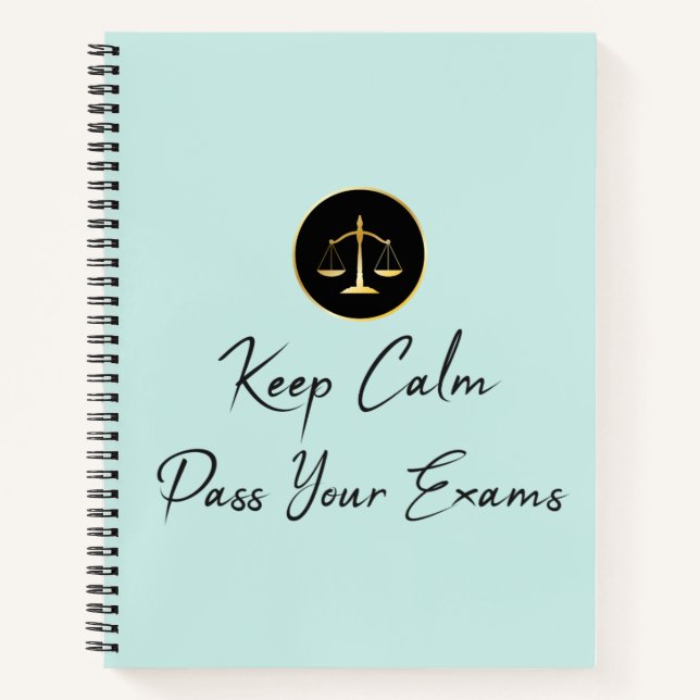 Cuaderno Mantén la calma. Pasar sus exámenes (Anverso)
