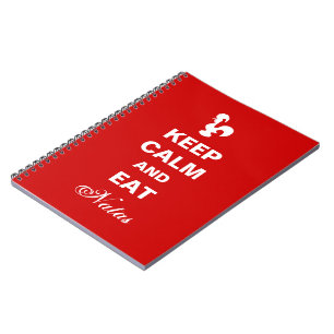 Cuaderno Mantén la calma y come natas portátiles