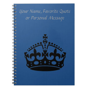 Cuaderno Mantén la Calma y Continúa Corona