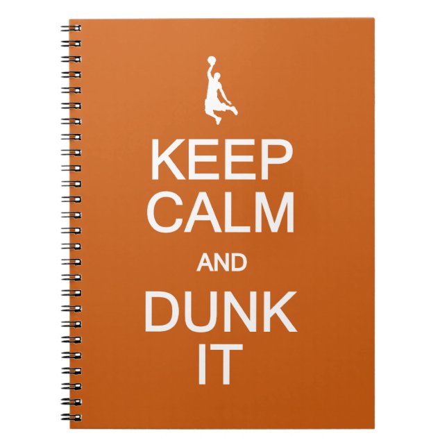 Cuaderno Mantén la calma y el personalizado Dunk (Frente)