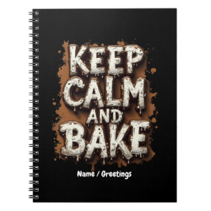 Cuaderno Mantén la Calma y Hornea Recetas Divertidas para C