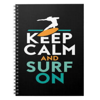 Cuaderno Mantén La Tranquilidad Y El Surf En El Surfista.