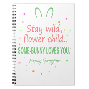 Cuaderno Mantén tu esencia salvaje, niño flor