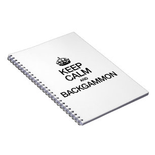 CUADERNO MANTENER CALMA Y BACKGAMMON