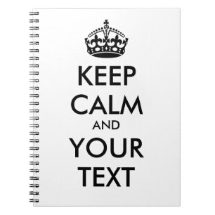 Cuaderno MANTENER CALMA Y TU TEXTO - negro