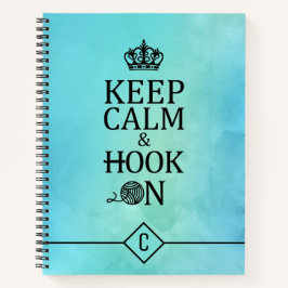 Cuaderno Mantener El Hook Calmado Sobre La Color De Agua Az