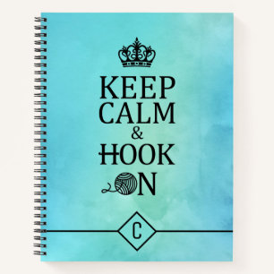 Cuaderno Mantener El Hook Calmado Sobre La Color De Agua Az