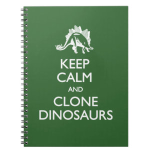 Cuaderno Mantener la calma de los dinosaurios de clon