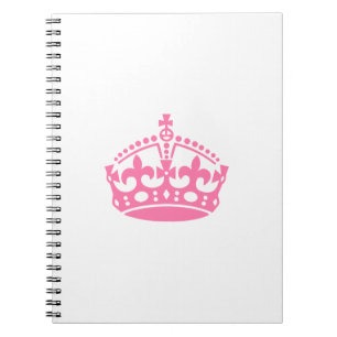 Cuaderno Mantener la calma rosada de la corona de la victor