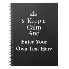 Cuaderno Mantener la calma y agregar el texto personalizado