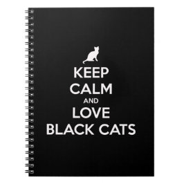 Cuaderno Mantener la calma y amar a los gatos negros