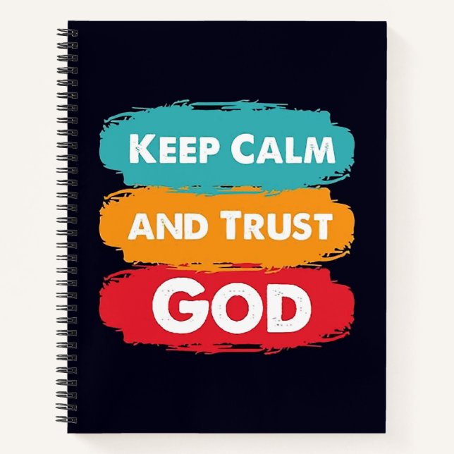 Cuaderno Mantener la calma y confiar en Dios (Anverso)