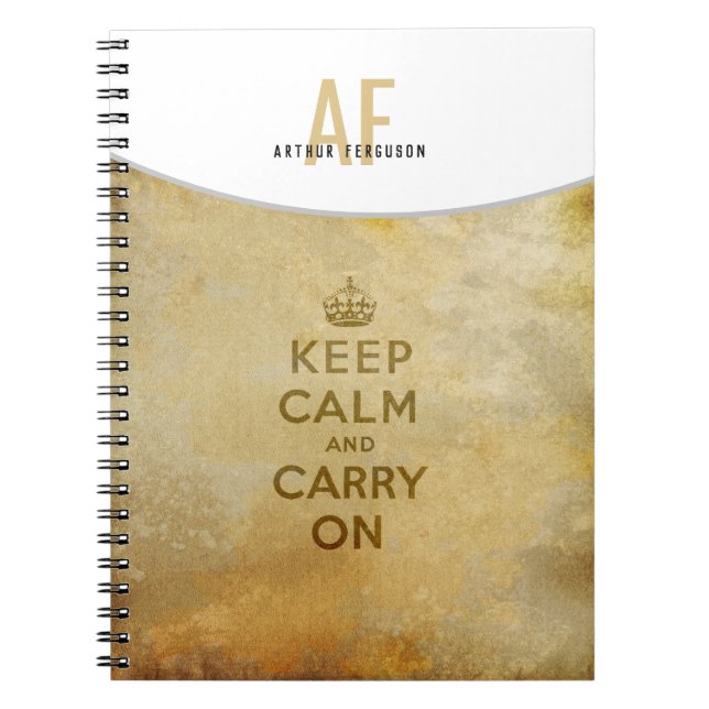 Cuaderno Mantener la calma y continuar | Vintage (Frente)