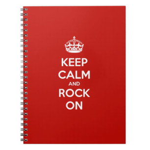 Cuaderno Mantener la calma y el rock en marcha