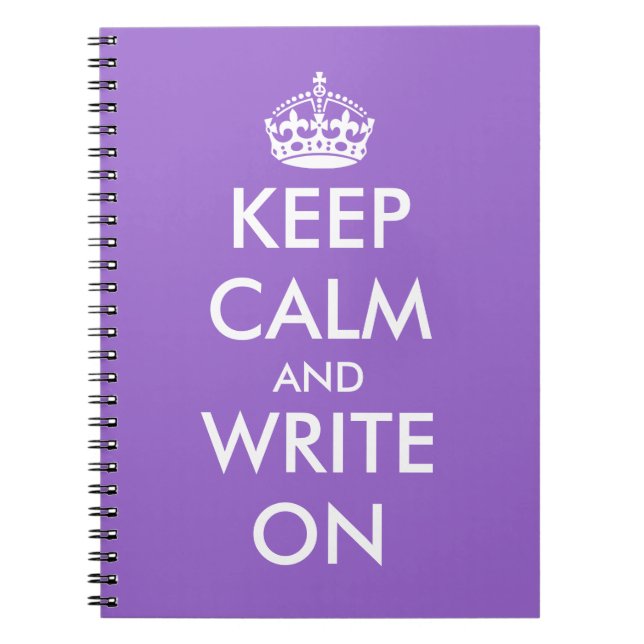 Cuaderno Mantener la calma y escribir en el portátil | PERS (Frente)