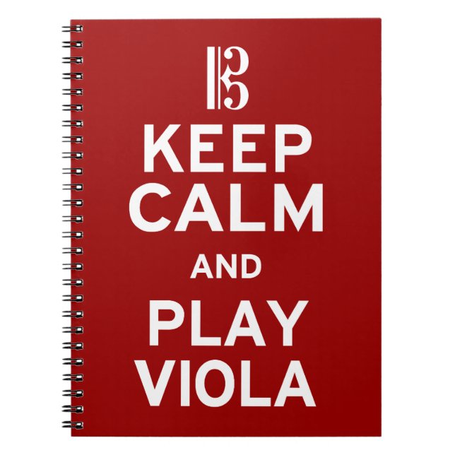 Cuaderno Mantener la calma y jugar a la viola (Frente)