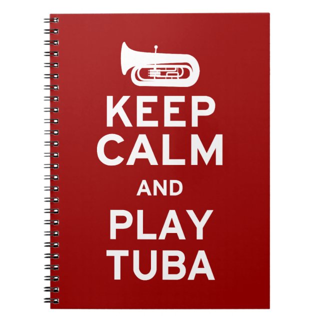 Cuaderno Mantener la calma y jugar al tuba (Frente)
