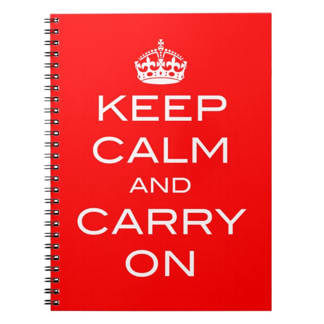 Cuaderno Mantener la calma y llevar sobre el portátil - CUA (Frente)