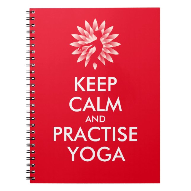 Cuaderno Mantener la calma y practicar yoga (Frente)