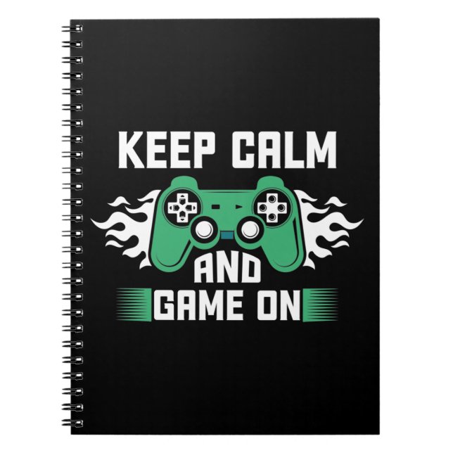 Cuaderno Mantener la calma y seguir jugando (Frente)