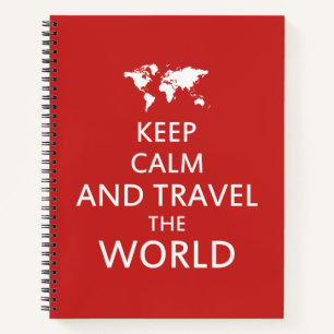 Cuaderno Mantener la calma y viajar por el mundo