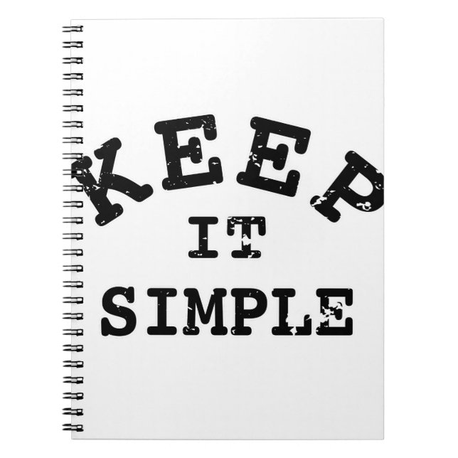 Cuaderno Mantener la tipografía simple (Frente)