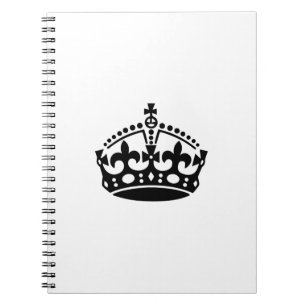 Cuaderno Mantener tranquila corona negra de victoria