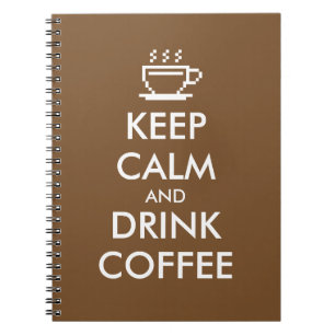 Cuaderno Mantenga diario tranquilo y de la bebida del café