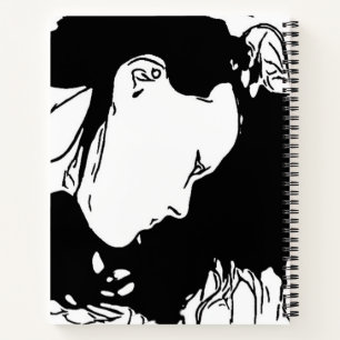 Cuaderno Mantenga el pelo hacia atrás