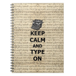 Cuaderno Mantenga la calma y teclee en