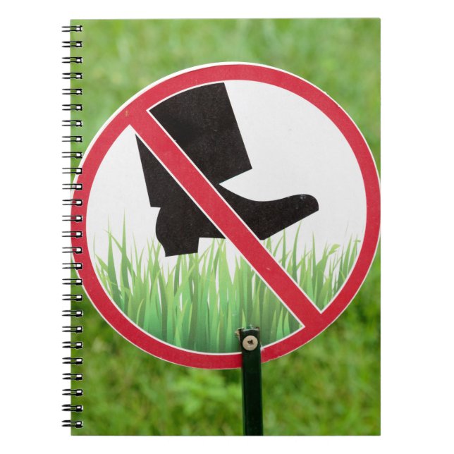 Cuaderno Mantenga la señal de hierba (Frente)