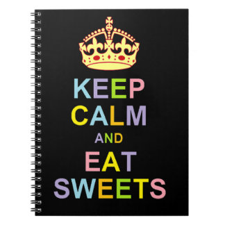 Cuaderno Mantenga tranquilo y coma los dulces