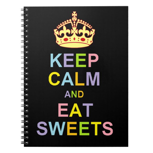 Cuaderno Mantenga tranquilo y coma los dulces (Frente)