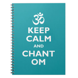 Cuaderno Mantenga tranquilo y el canto OM