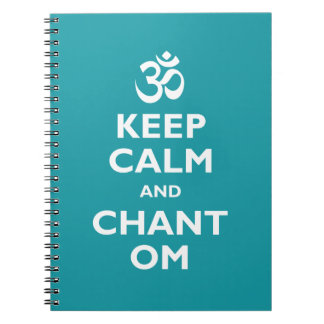 Cuaderno Mantenga tranquilo y el canto OM