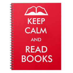 Cuaderno Mantenga tranquilo y lea los libros