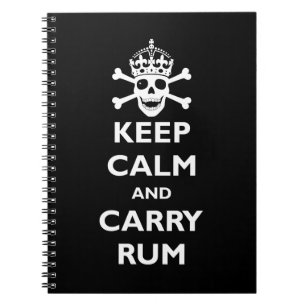 Cuaderno Mantenga tranquilo y lleve el ron