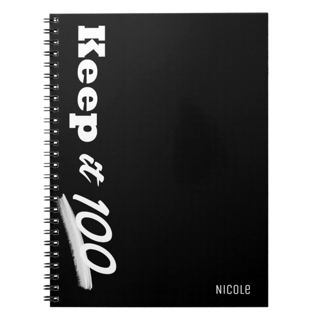 Cuaderno Manténgalo 100 moderno diario Personalizado person (Frente)