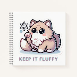 Cuaderno Manténgalo fluffy kitten en un portátil