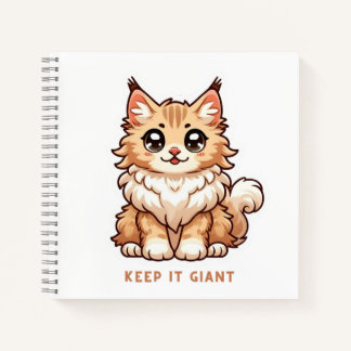 Cuaderno Manténgalo gatito gigante en el ordenador portátil